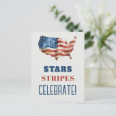 4th of July Party Invitation Feestdagenkaart (Staand voorkant)