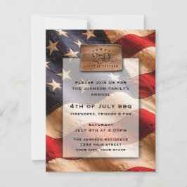 4th of July Party Invitation USA 250 Years Feestdagenkaart