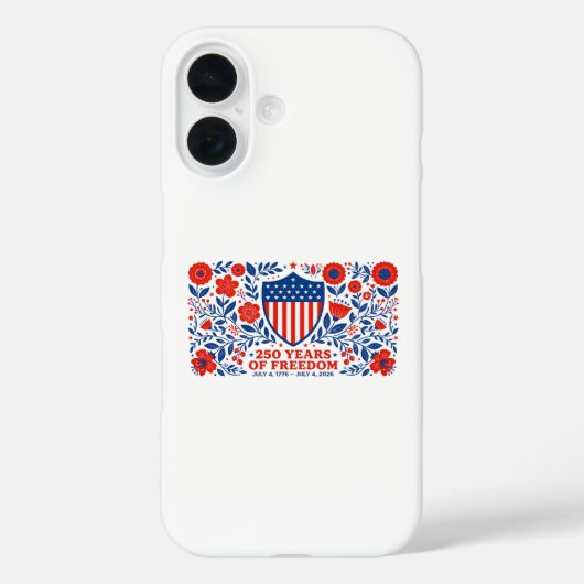 4th of July Patriotic 250th Anniversary 250 Years  Case-Mate iPhone Case (Achterkant)