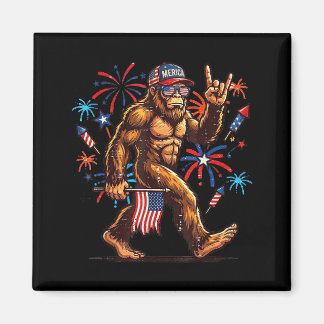 4th of july patriotic american bigfoot sasquatch magneet