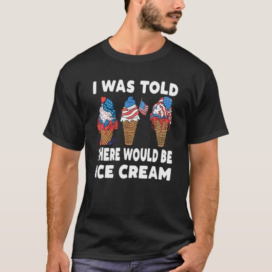 4th Of July Patriotic American Ice Cream Cone T-shirt (Voorkant)
