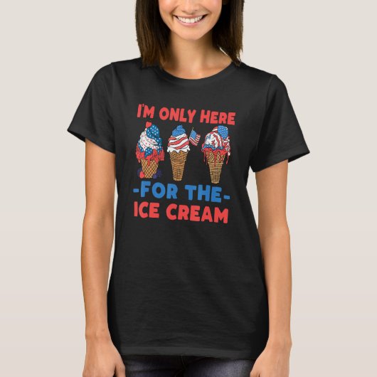 4th Of July Patriotic American Ice Cream Cone T-shirt (Voorkant)