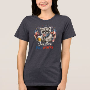 4th of July Patriotic Animal Tri-Blend Shirt