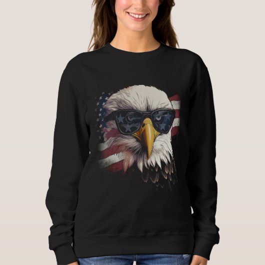 4th of July Patriotic  Bald Eagle  July 4th Trui (Voorkant)