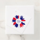 4th of July Patriotic BBQ Floral 250 Anniversary Bedankjes Labels (In situ)