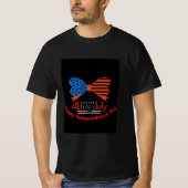 "4th of July" Patriotic Bow Design Custom T-shirt (Voorkant)