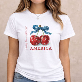 4th of July Patriotic Cherry Tri-Blend Shirt