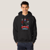 4th Of July Patriotic Day Newfoundland Dog Indepen Hoodie (Voorkant volledig)