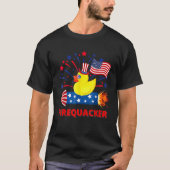 4th Of July Patriotic Firecracker Rubber Duck Fire T-shirt (Voorkant)
