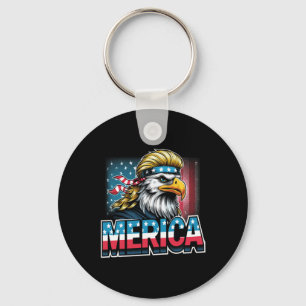 4th of July Patriotic Funny Eagle 4 juli Verenigde Sleutelhanger