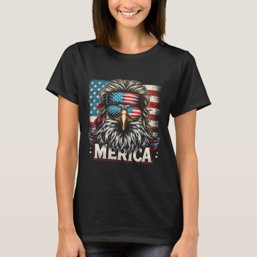 4th of July Patriotic Funny Eagle 4 juli Verenigde T-shirt (Voorkant)