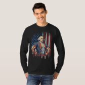 4th of July Patriotic Funny George Washington July T-shirt (Voorkant volledig)