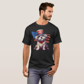 4th Of July Patriotic Glen Of Imaal Terrier Dog T-shirt (Voorkant volledig)
