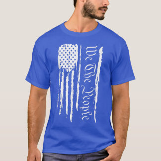 4th of July Patriotic men women USA Flag  T-shirt