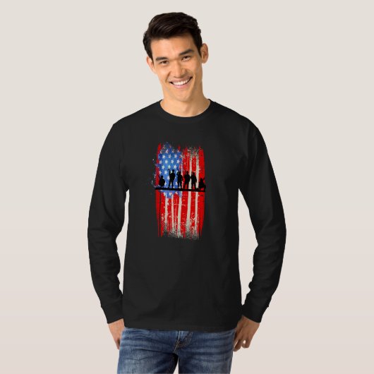 4th of July Patriotic Soldier Statement T-shirt (Voorkant volledig)