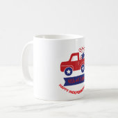 "4th of July" Patriotic Truck Design Custom Koffiemok (Voorkant links)