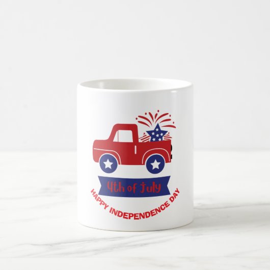 "4th of July" Patriotic Truck Design Custom Koffiemok (Center)