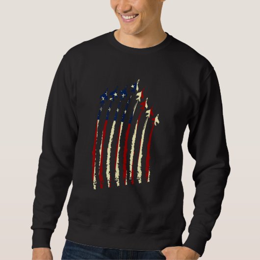 4th Of July  Patriotic USA Flag Trui (Voorkant)