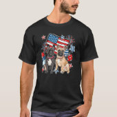 4th Of July Pitbull Dog Independence Day Patriotic T-shirt (Voorkant)