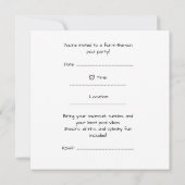 4th of July Pool Party with Hippo  Save The Date (Achterkant)