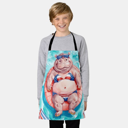 4th of July Pool Party with Hippo Schort (Gedragen)