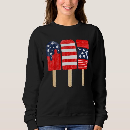 4th of July Popsicle Red White Blue American Flag  Trui (Voorkant)