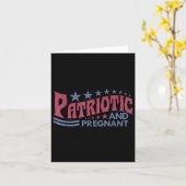 4th Of July Pregnancy Announcement Mama Patriotic  Kaart (Gele Bloem)