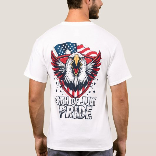 4th of July Pride | Independence Day T-Shirt (Achterkant)
