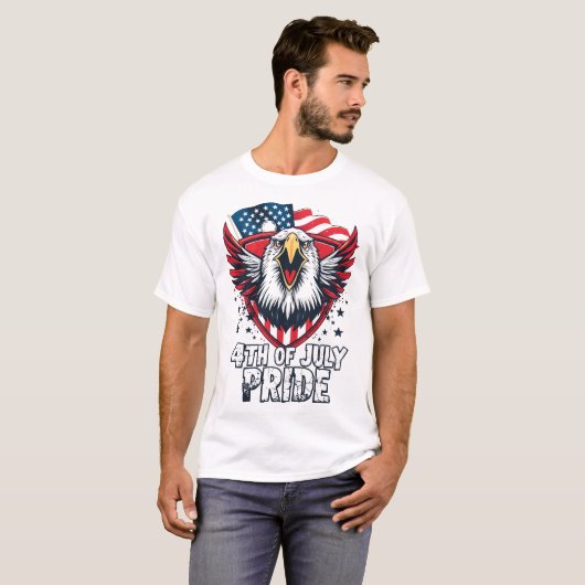 4th of July Pride | Independence Day T-Shirt (Voorkant volledig)
