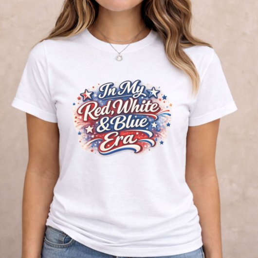 4th of July Red White and Blue Era Tri-Blend Shirt