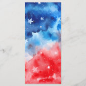 4th of July Red, White and Blue Patriotic Birthday Menu (Achterkant)