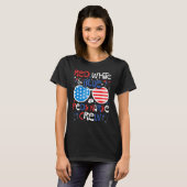 4th of July Red White & Blue PEDS Nurse Crew Patri T-shirt (Voorkant volledig)