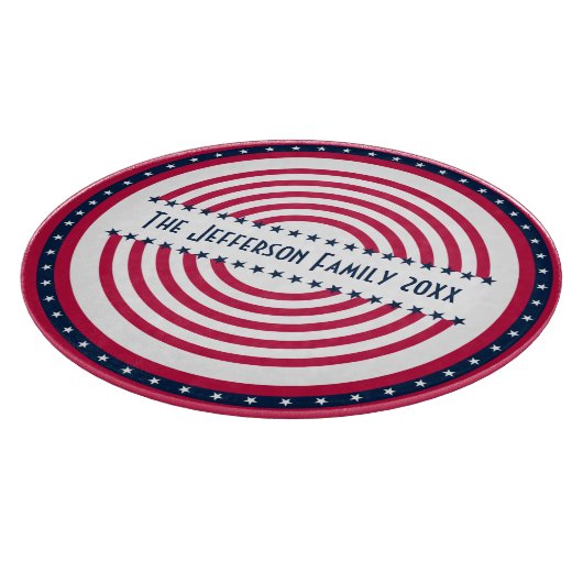 4th of July Red White Blue Snijplank (Hoek)