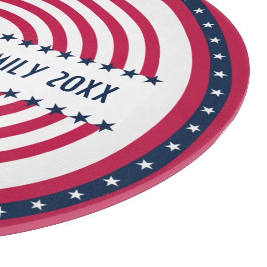 4th of July Red White Blue Snijplank (Hoek)