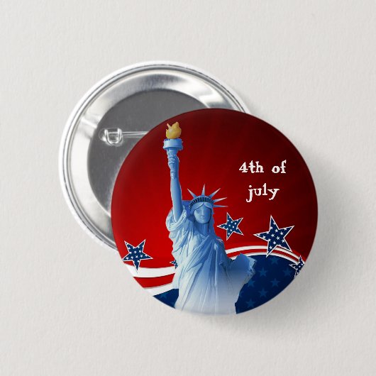 4th of july ronde button 5,7 cm (Voorkant /achterkant)