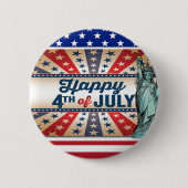 4th of july ronde button 5,7 cm (Voorkant)