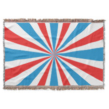 4th Of July Rood, Wit, En Blauw Sunburst