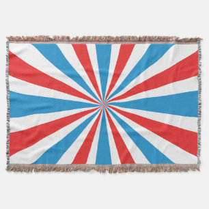 4th Of July Rood, Wit, En Blauw Sunburst Deken
