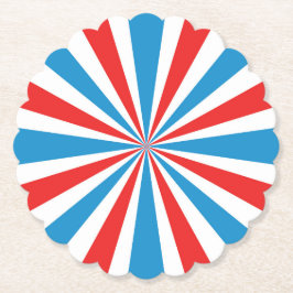 4th Of July Rood, Wit, En Blauw Sunburst Kartonnen Onderzetters