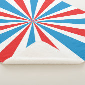 4th Of July Rood, Wit, En Blauw Sunburst Sherpa Deken (3/4)