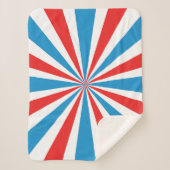 4th Of July Rood, Wit, En Blauw Sunburst Sherpa Deken (Voorkant)