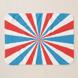 4th Of July Rood, Wit, En Blauw Sunburst Sherpa Deken
