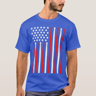 4th OF July S Flag Percussion Instrument Dummer fr T-shirt