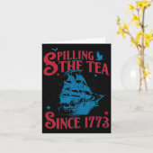 4th of July Spilling The Tea Since 1773 History Te Kaart (Gele Bloem)