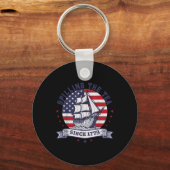4th of July Spilling The Tea Since 1773 History Te Sleutelhanger (Voorkant)