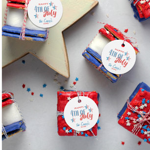 4th of July Sterren Favor Tags Bedankjes Labels