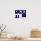 4th of July Stof Font Love Park Photo Lijst Poster (Keuken)