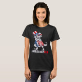 4th of July T Rex Dinosaur Amerisaurus Rex Boys Ki T-shirt (Voorkant volledig)