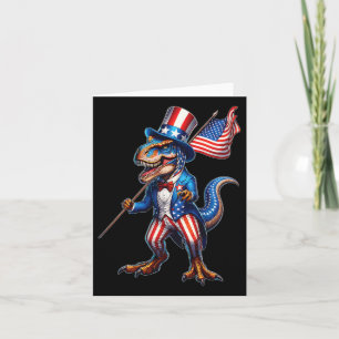 4th of July T-rex USA Patriottische Amerikaanse Vl Kaart