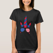 4th Of July Unicorn American Flag Patriotic T-shirt (Voorkant)